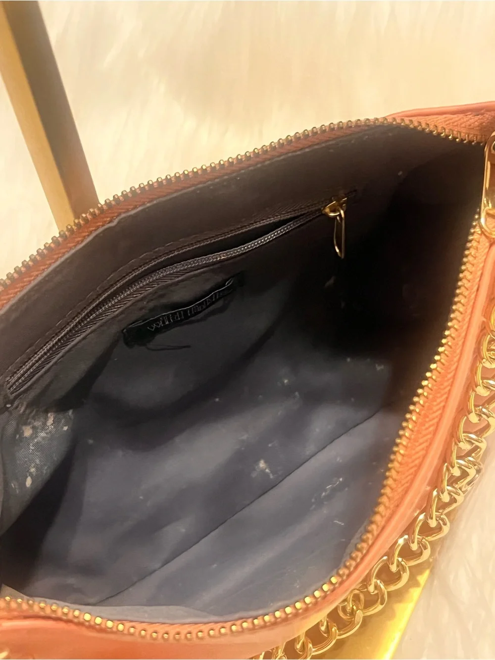 wild fable Coral Shoulder Bag with Gold Star & Moon Charm Chain